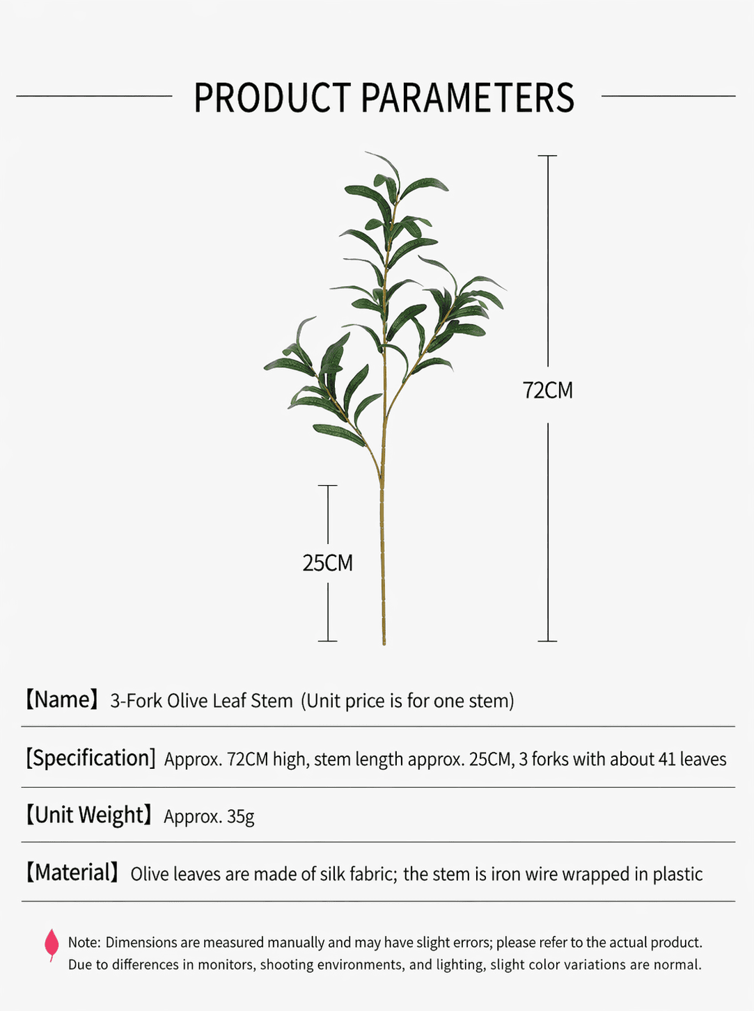 Artificial Olive Branch Stem - Thumbnail 2