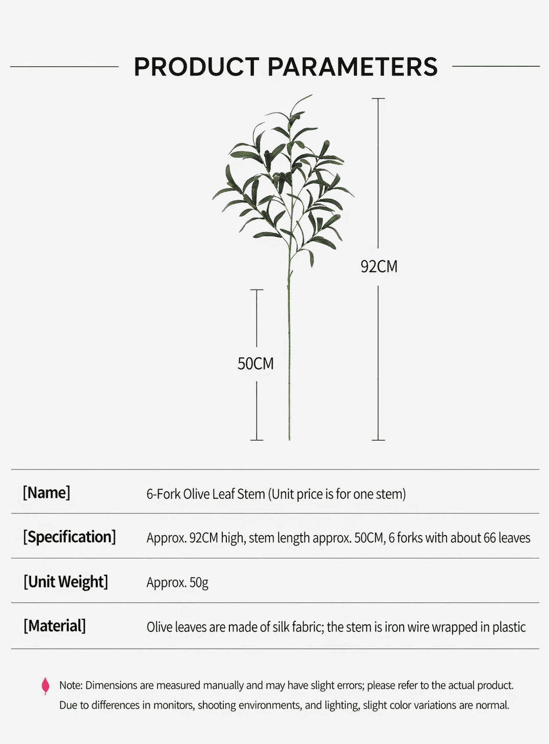 Artificial Olive Branch Stem - Thumbnail 6