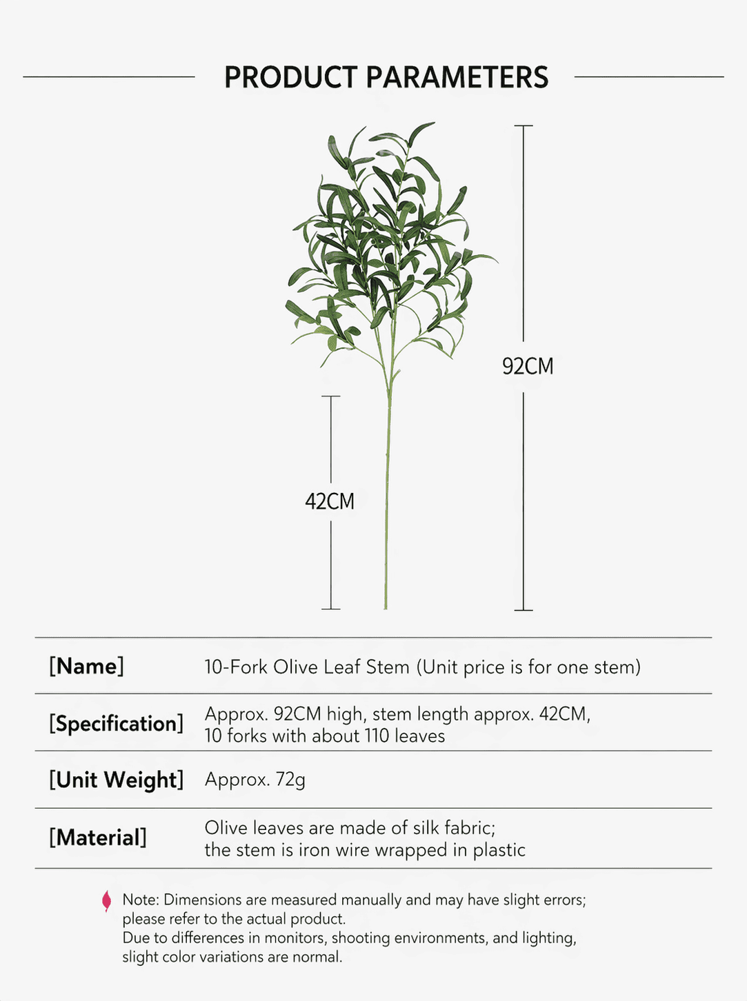 Artificial Olive Branch Stem - Thumbnail 7