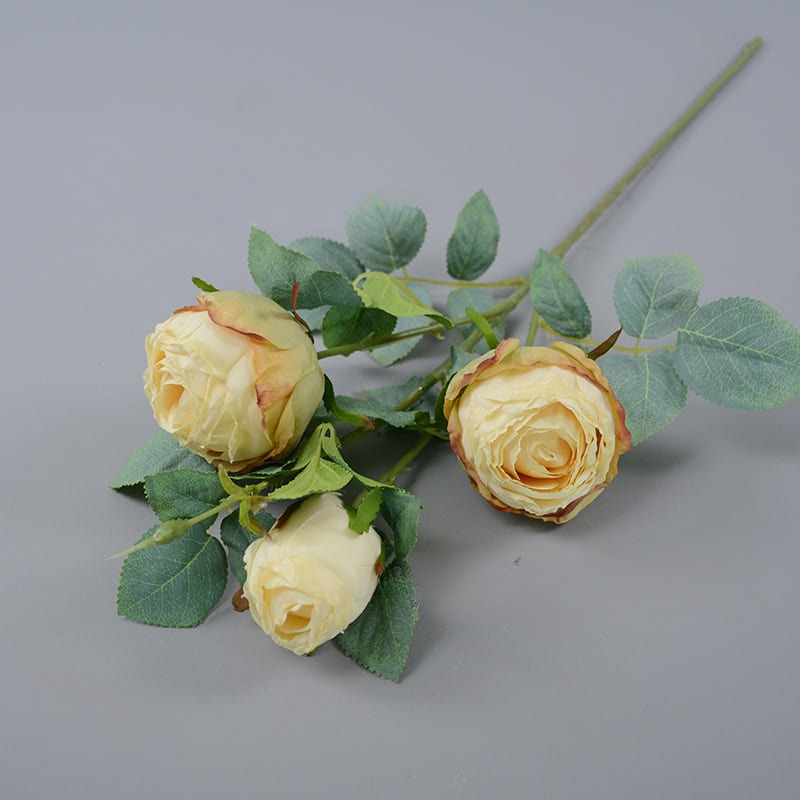 Artificial Burnt-Edge Rose Stem - Thumbnail 5