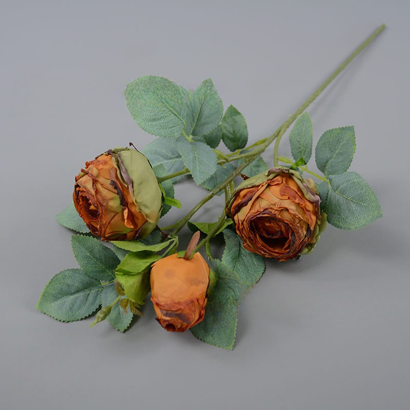Artificial Burnt-Edge Rose Stem - Thumbnail 6
